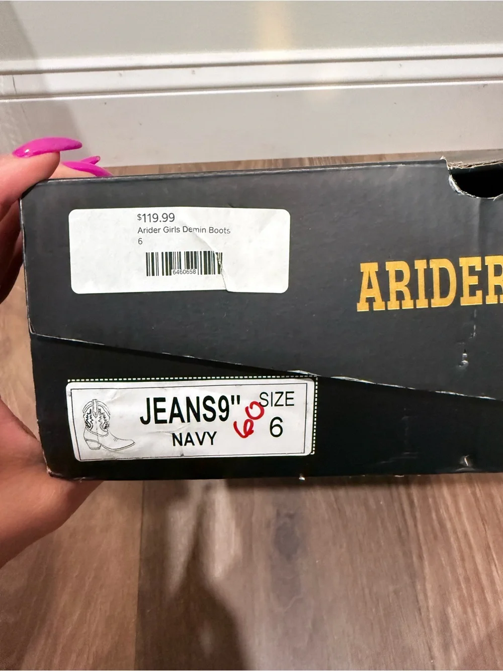 🔥NWT Arider Gurl Women’s Denim Embroidered Cowboy Boot Blue Size 6🔥